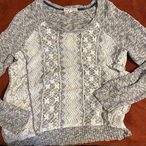 Jolt lace detail grey sweater
